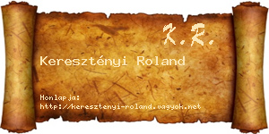 Keresztényi Roland névjegykártya