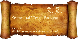 Keresztényi Roland névjegykártya